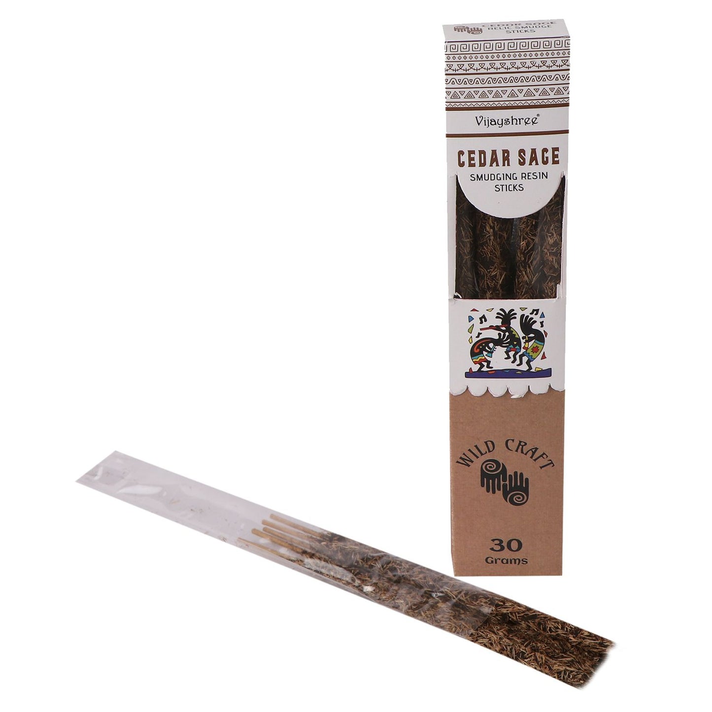 Vijayshree - Golden Cedar Sage Smudging Resin Sticks - Pack of 6 Sticks
