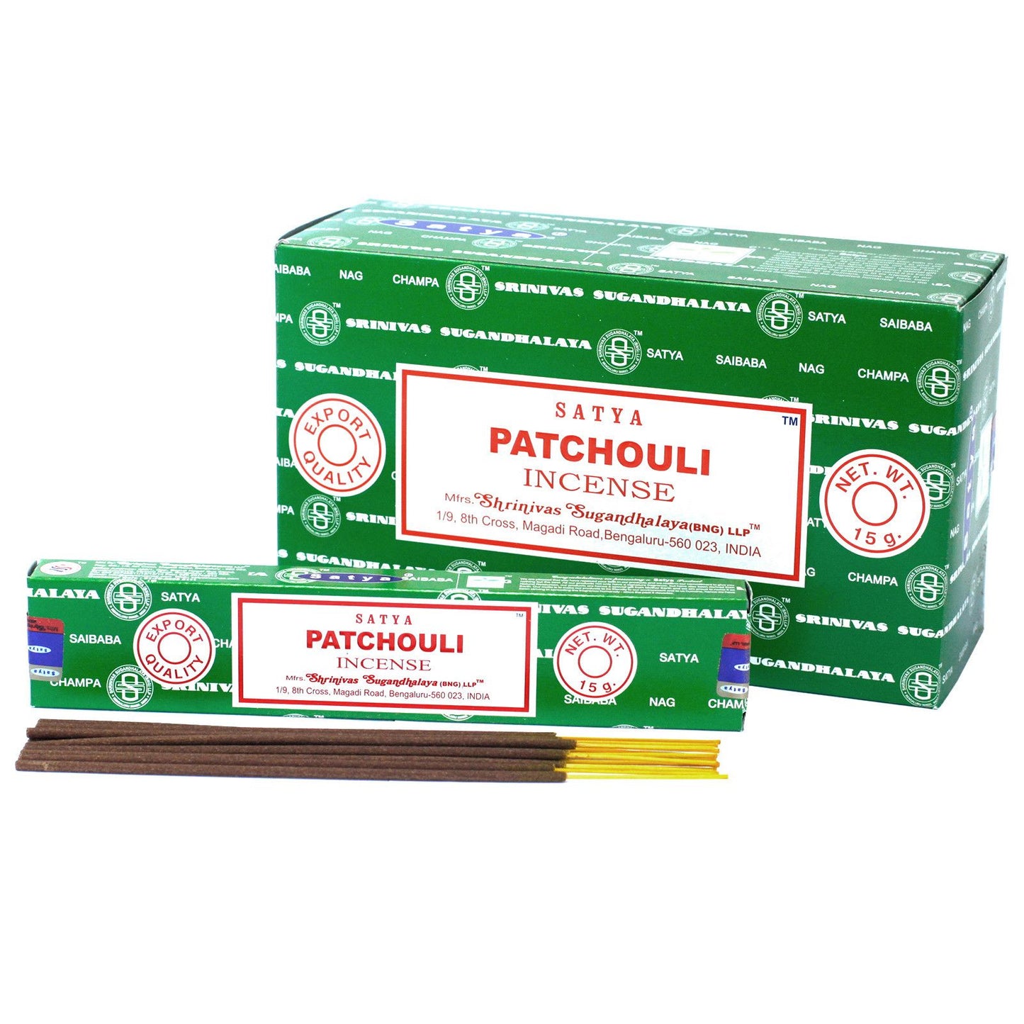 Satya Incense - Patchouli - Pack of 15 Sticks