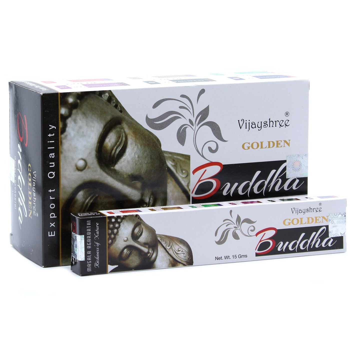 Vijayshree Incense - Golden Nag - Buddha - Pack of 15 Sticks