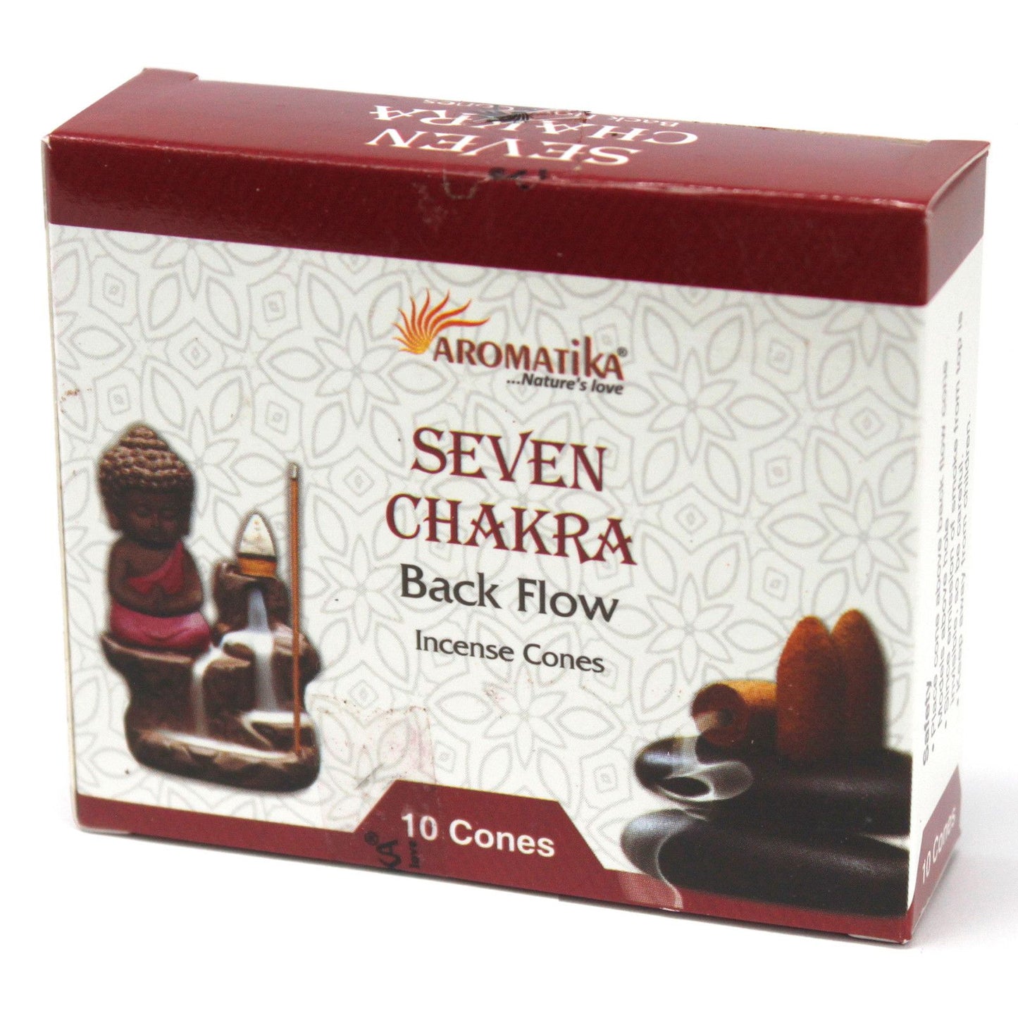 Aromatika - Backflow Incense Cones - Seven Chakra - Pack 10