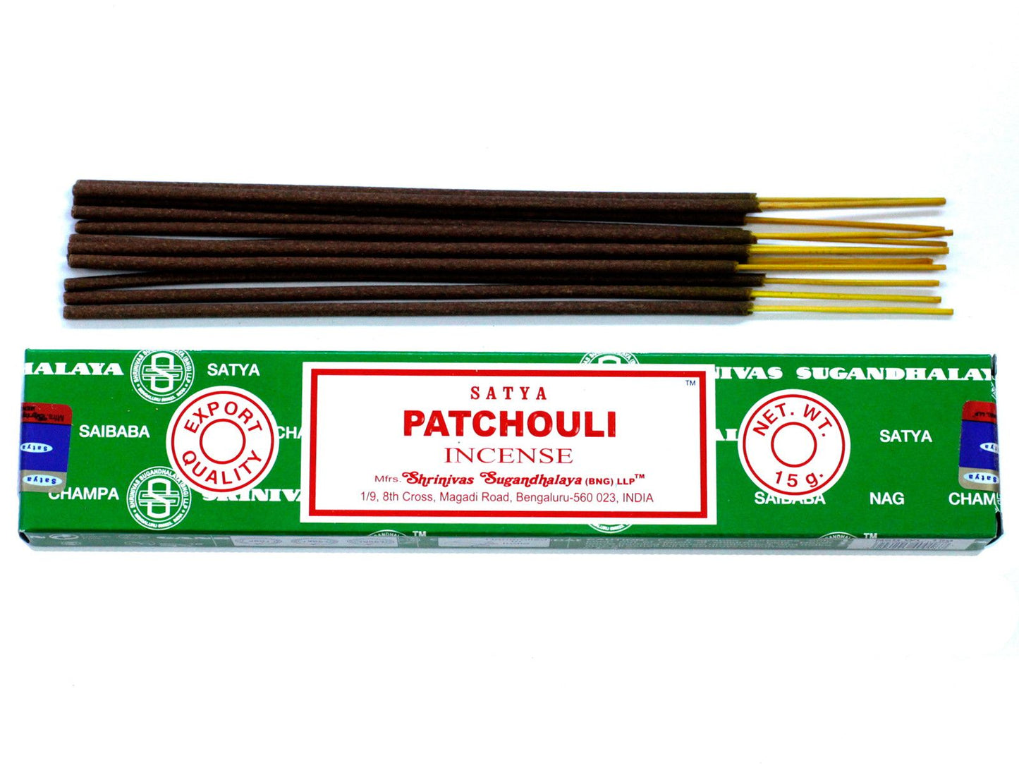 Satya Incense - Patchouli - Pack of 15 Sticks
