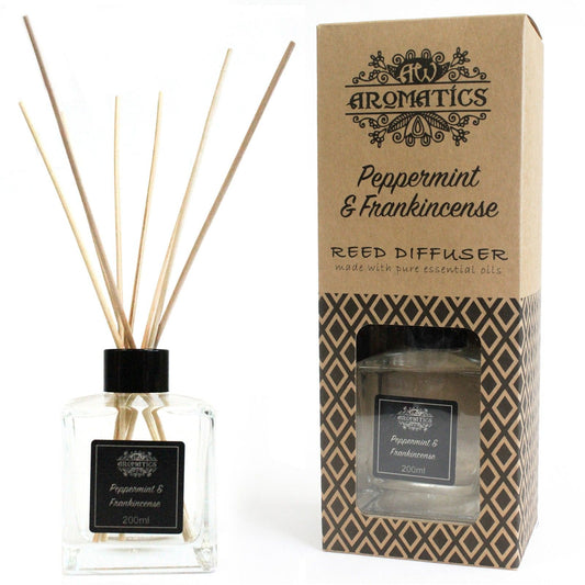 AW Home - Essential Oil Reed Diffuser - 200ml - Mint and Frankincense