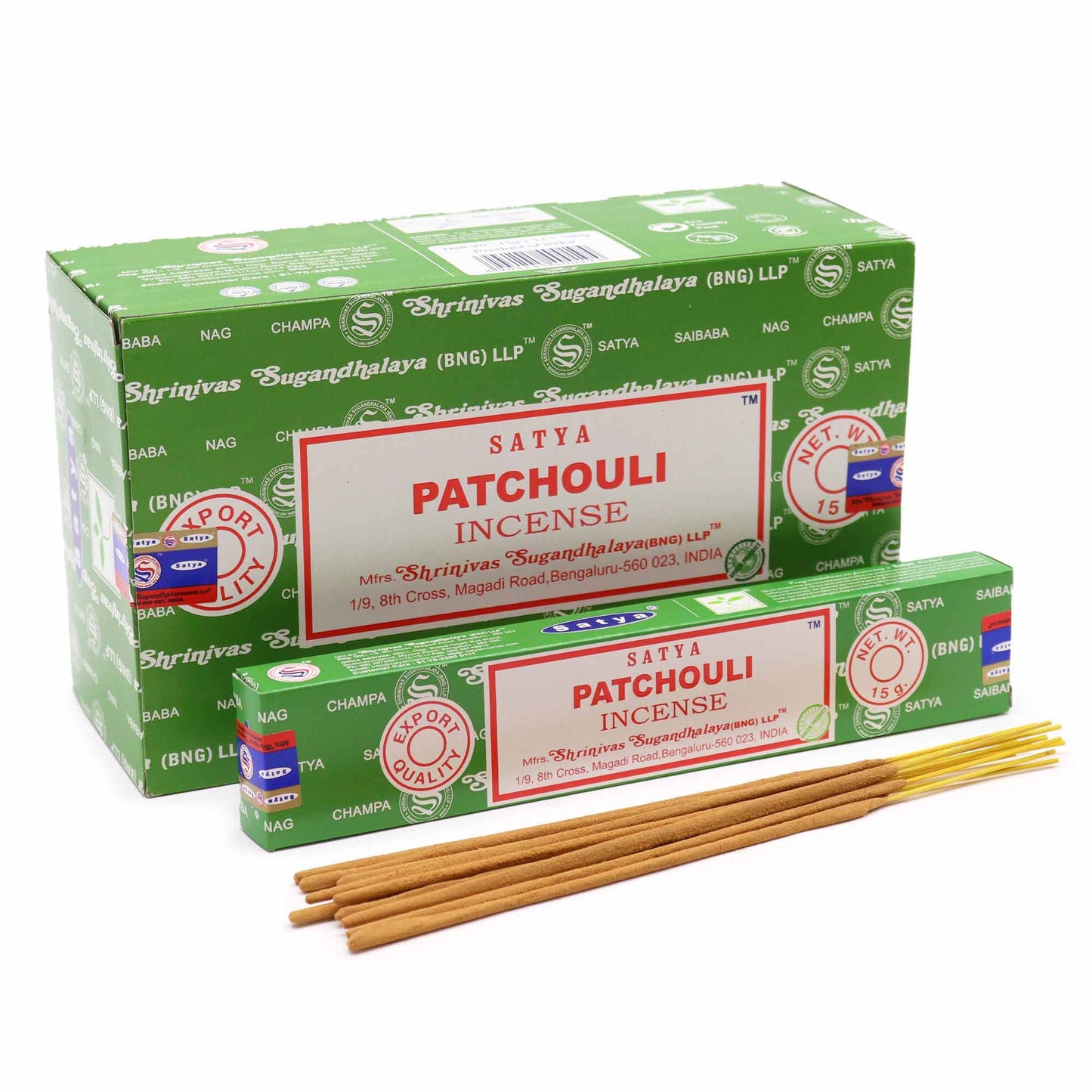 Satya Incense - Patchouli - Pack of 15 Sticks