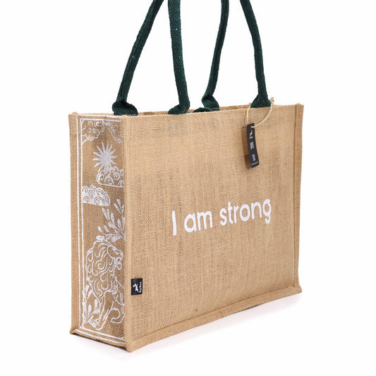 Hop Hare - Jute Affirmation Big Bag - I am Strong