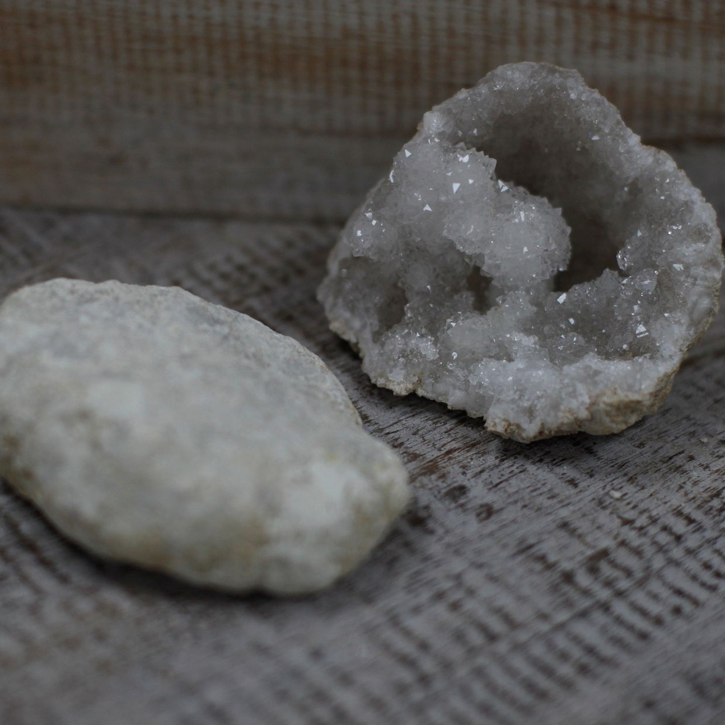 Natural Unopened Raw Geode -  8cm x 8cm x 4cm
