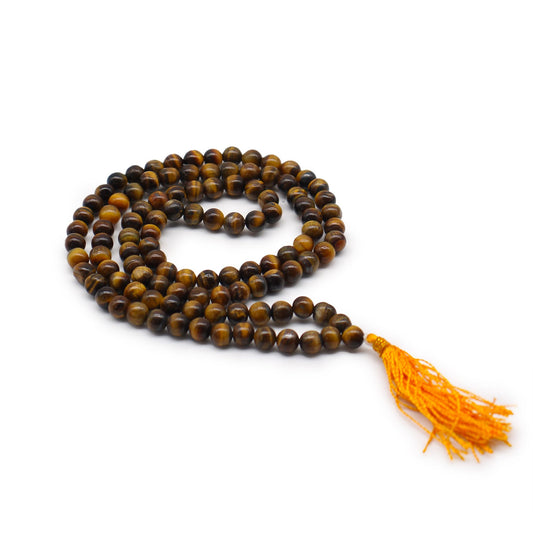Mala Necklace - 108 Beads - Tigers Eye