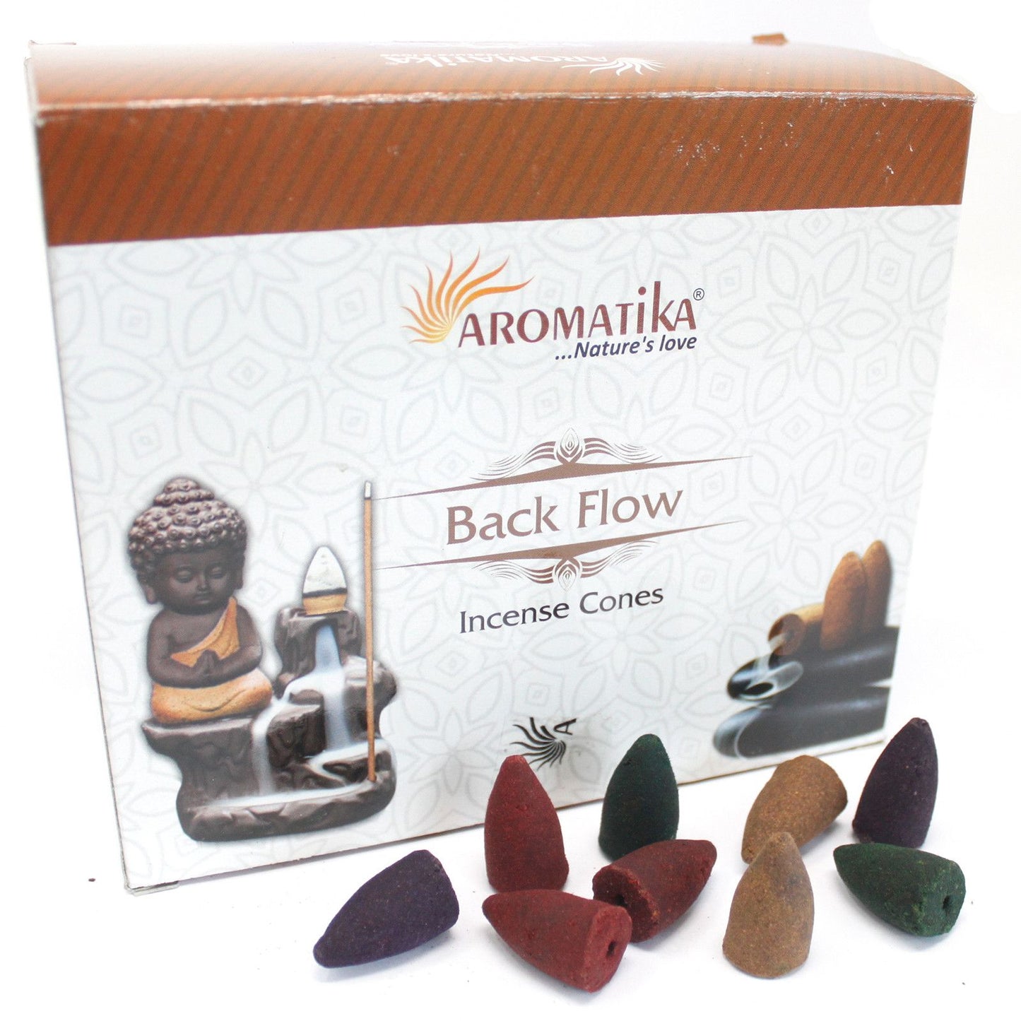 Aromatika - Backflow Incense Cones - Lotus - Pack 10