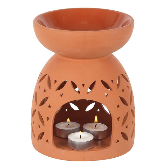 Oil Burner - Ceramic - Large 20cm - Terracotta