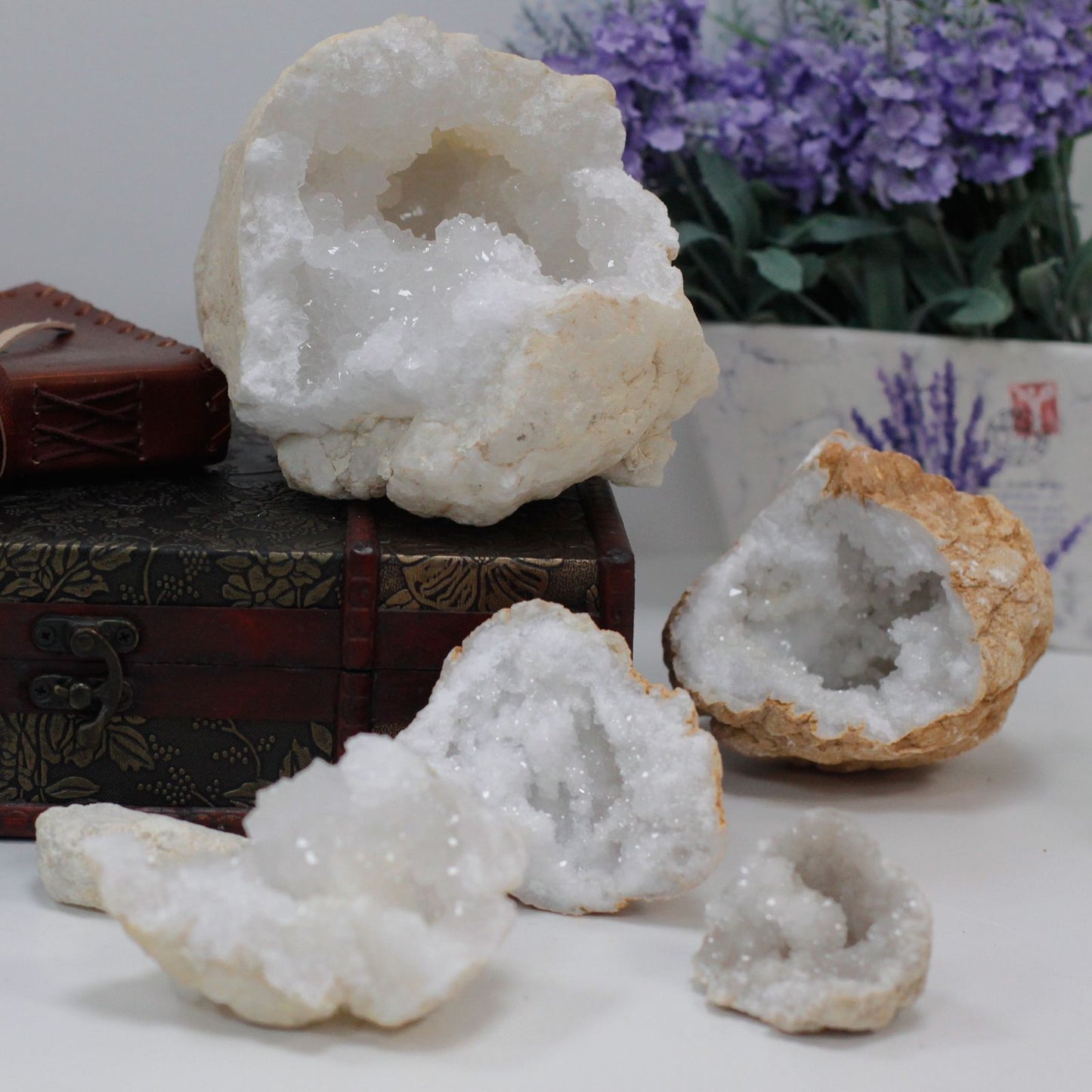 Natural Unopened Raw Geode -  8cm x 8cm x 4cm