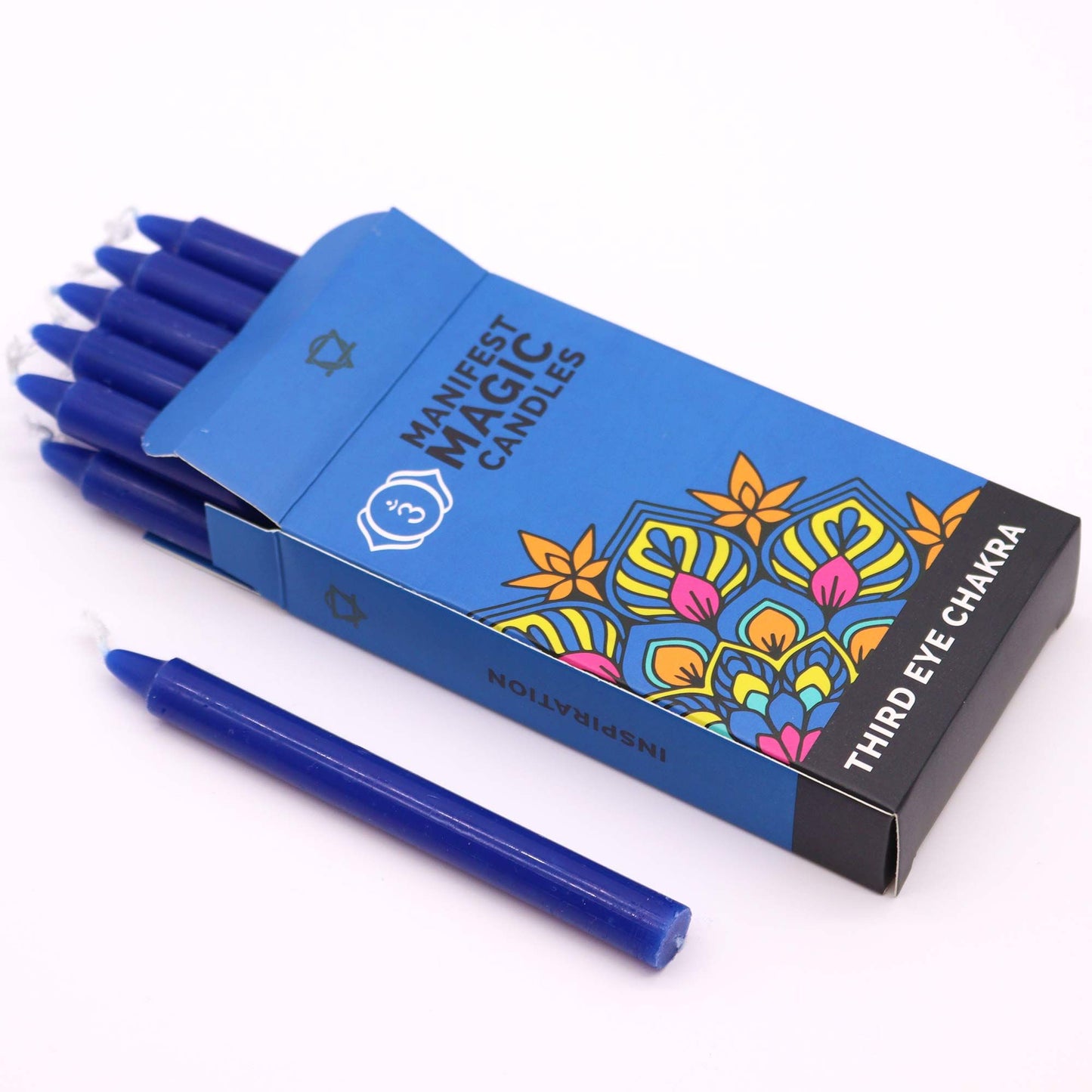 Manifest Magic - Spell Candles - Indigo - Pack of 12