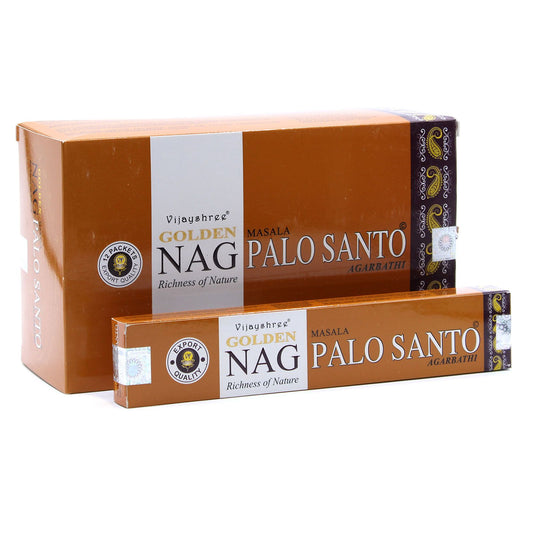 Vijayshree Incense - Golden Nag - Palo Santo - Pack of 15 Sticks