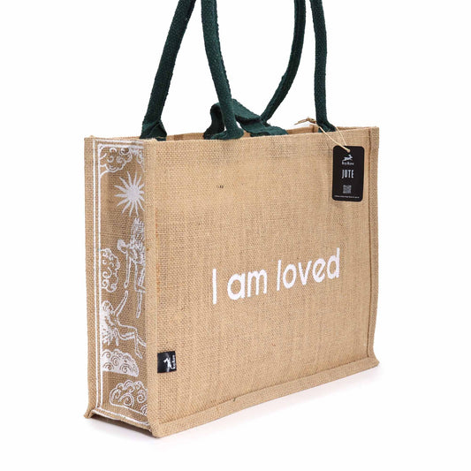Hop Hare - Jute Affirmation Big Bag - I am Loved