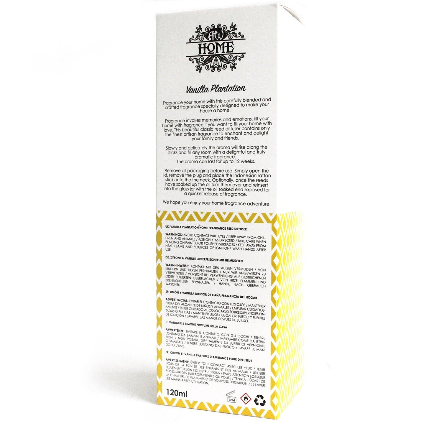 AW Home - Reed Diffuser - 120ml - Vanilla Plantation