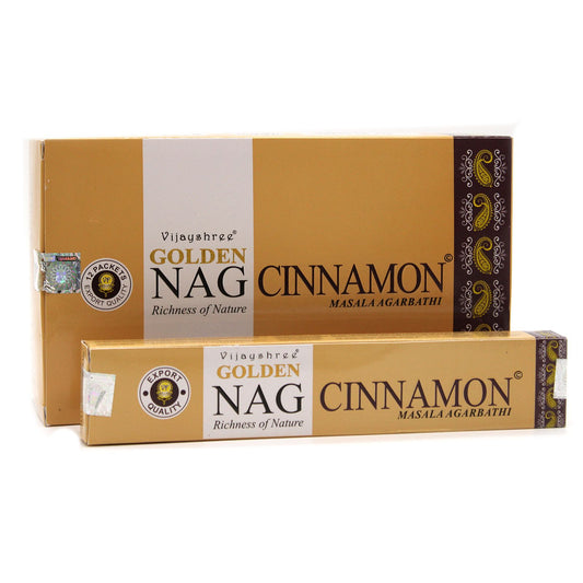 Vijayshree Incense - Golden Nag - Cinnamon - Pack of 15 Sticks