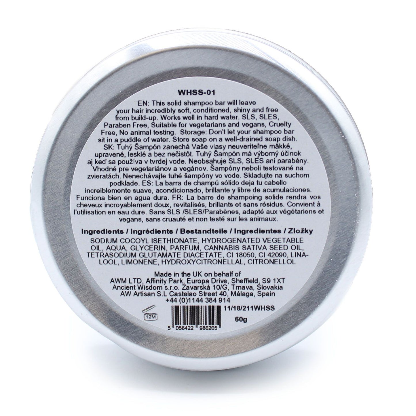 Wild Hare - Solid Shampoo - 60g Tin - Orchid