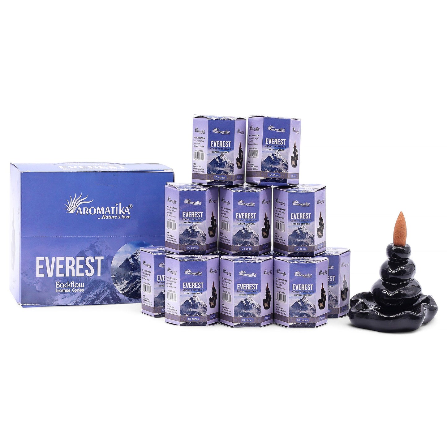 Aromatika - Masala Backflow Incense Cones - Everest - Pack of 10