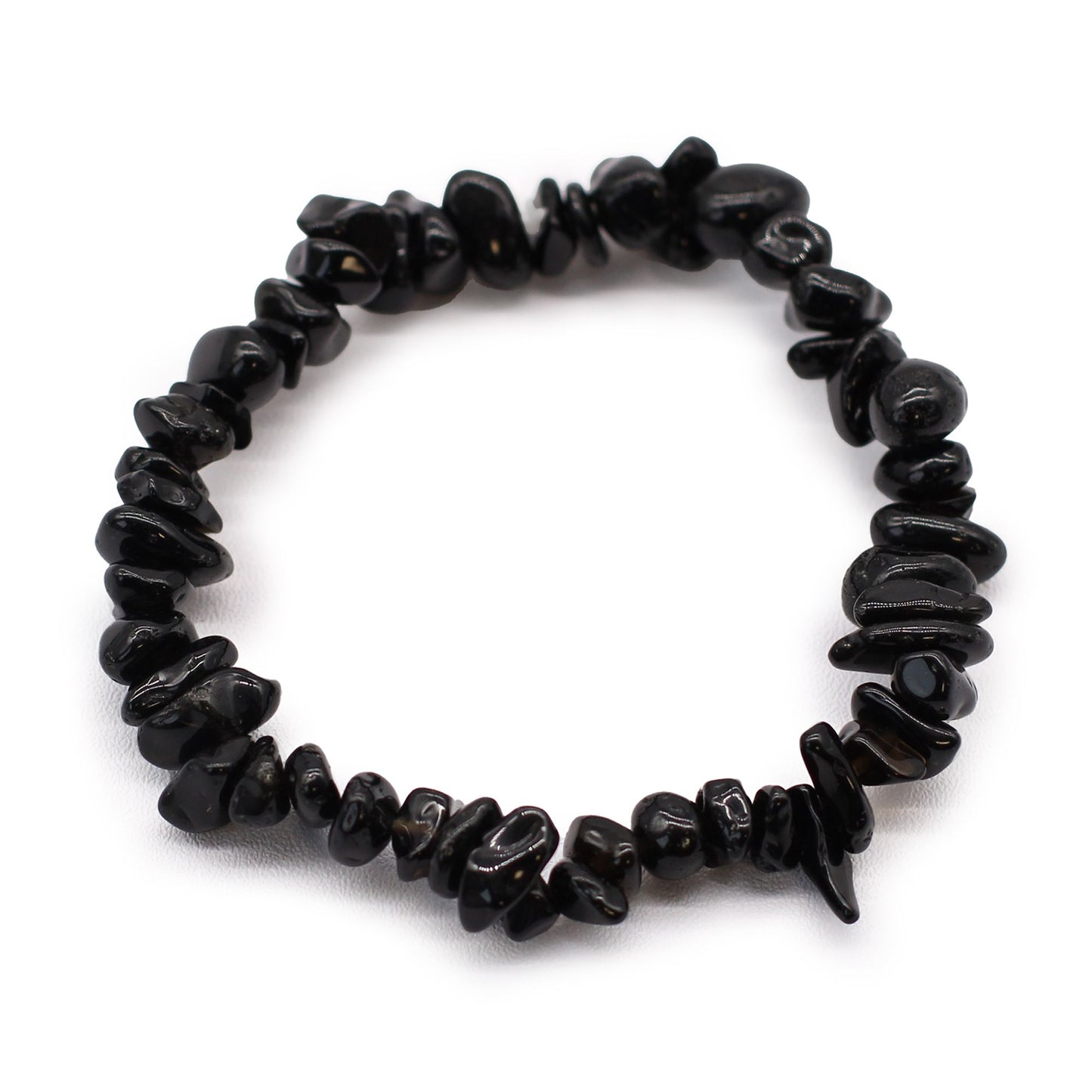 Gemstone Chip Bracelet - Black Agate