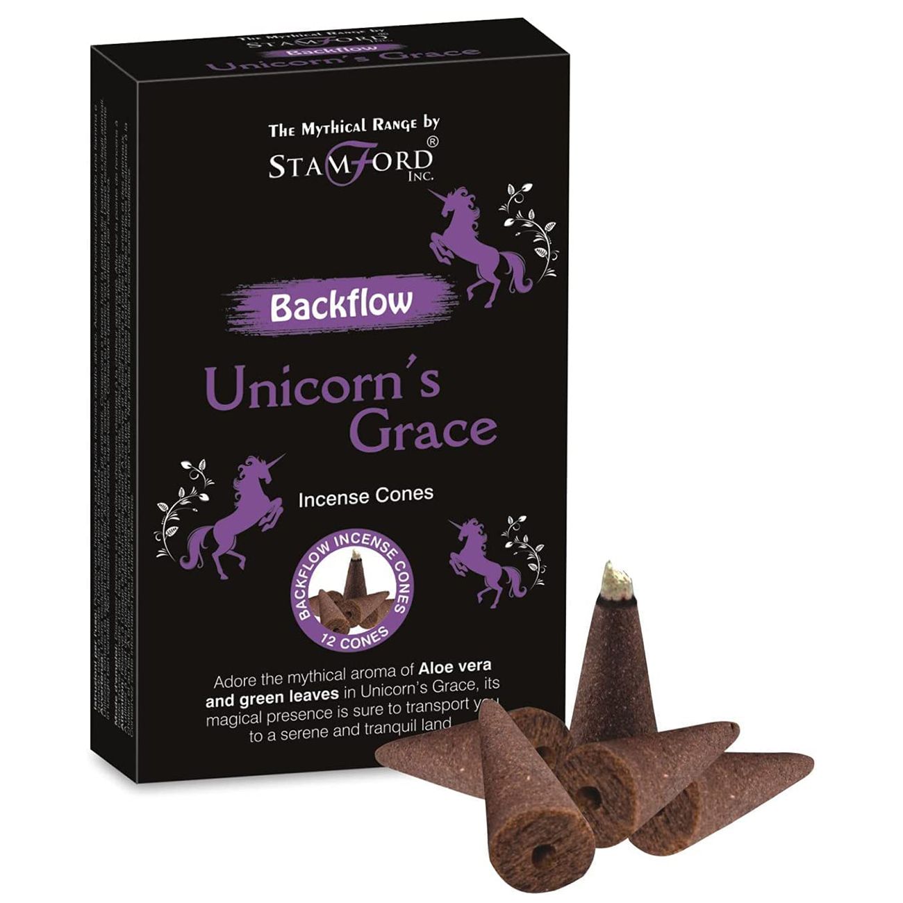 Stamford - Backflow Incense Cones - Unicorn Grace - Pack of 12