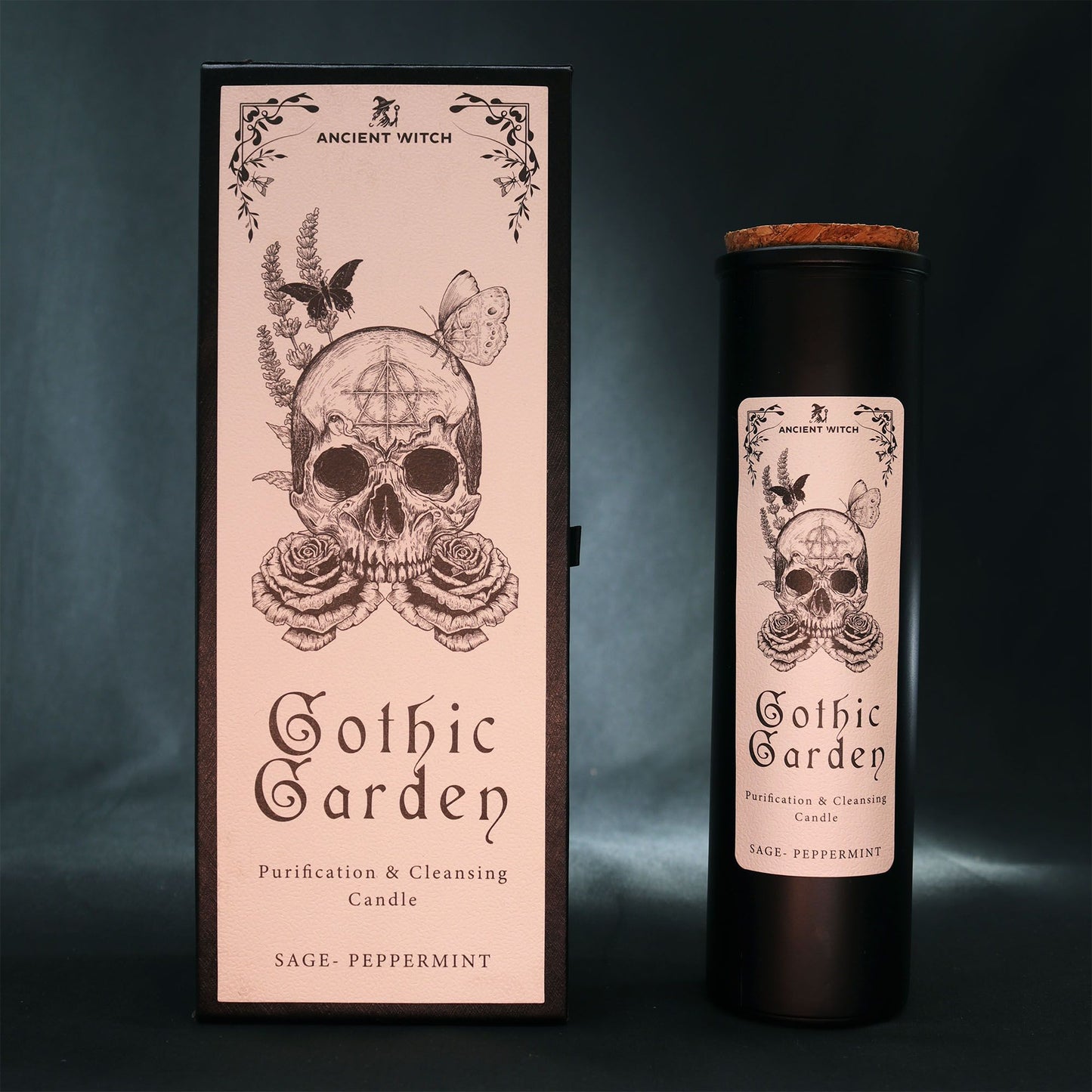 Ancient Witch - Ritual Candle - Gothic Garden - Sage and Peppermint