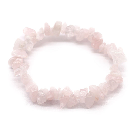 Gemstone Chip Bracelet - Rose Quartz