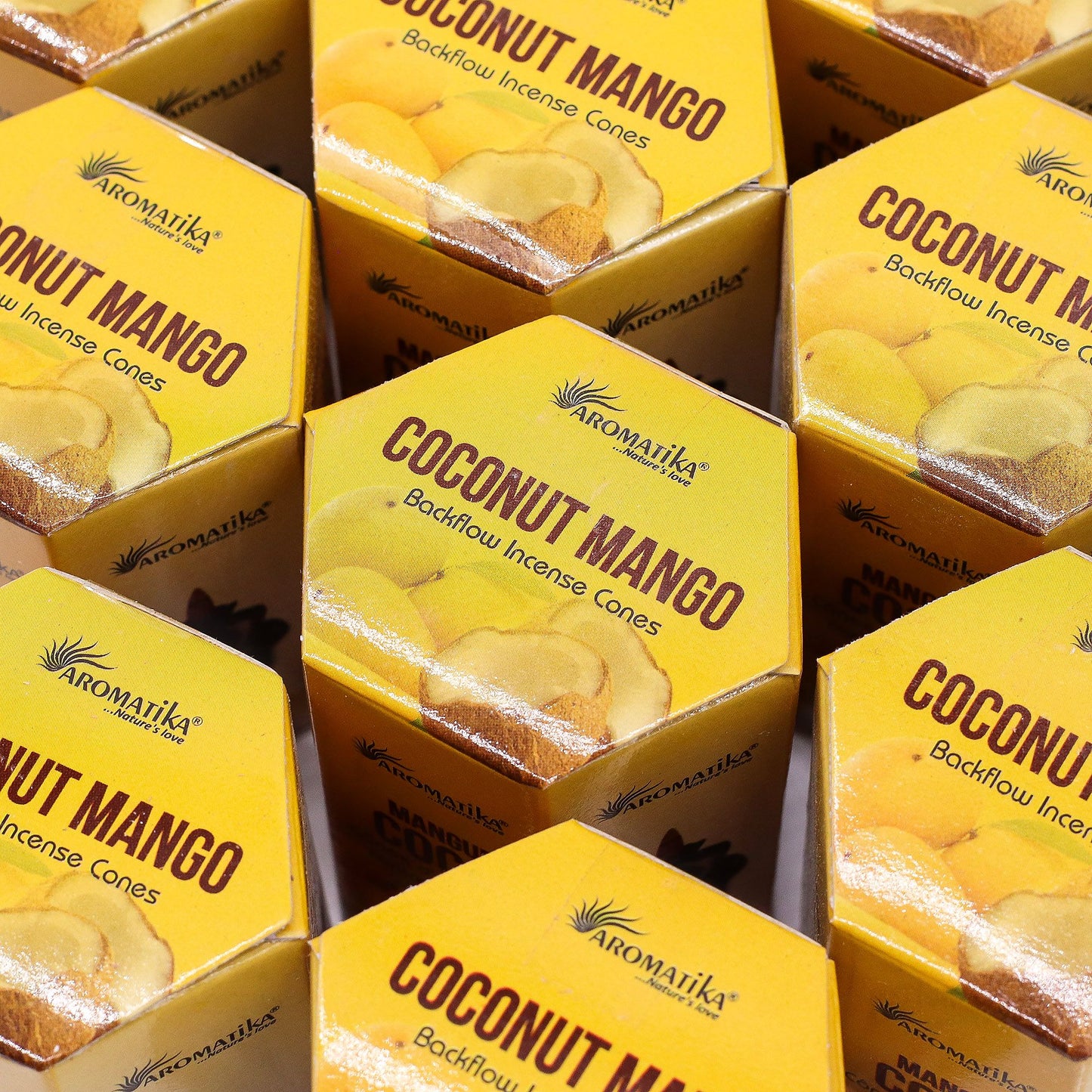 Aromatika - Masala Backflow Incense Cones - Coconut and Mango - Pack of 10