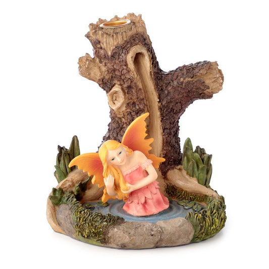 Backflow Incense Burner - Ancient Tree Fairy in Pool