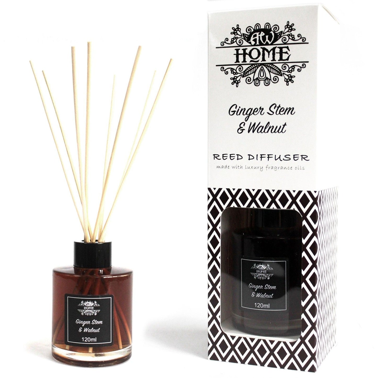 AW Home - Reed Diffuser - 120ml - Ginger Stem and Walnut