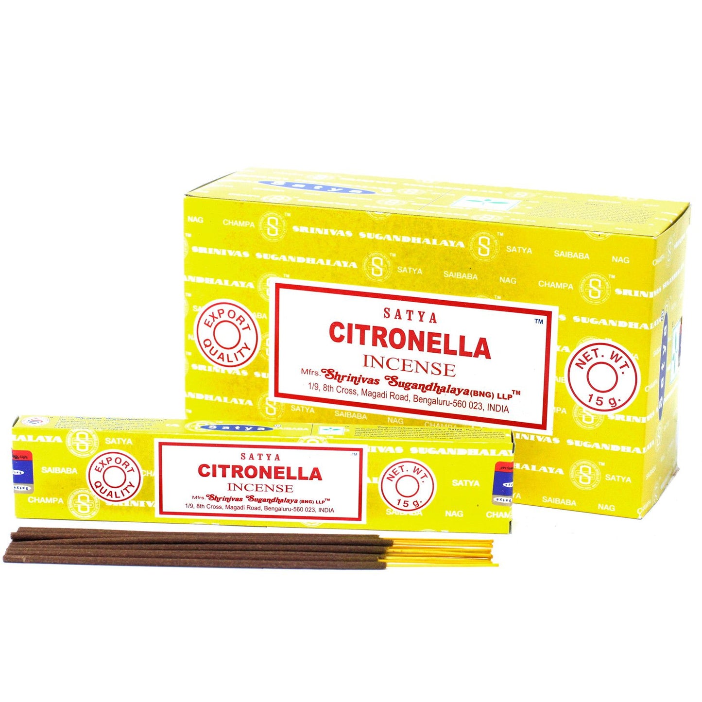 Satya Incense - Citronella - Pack of 15 Sticks