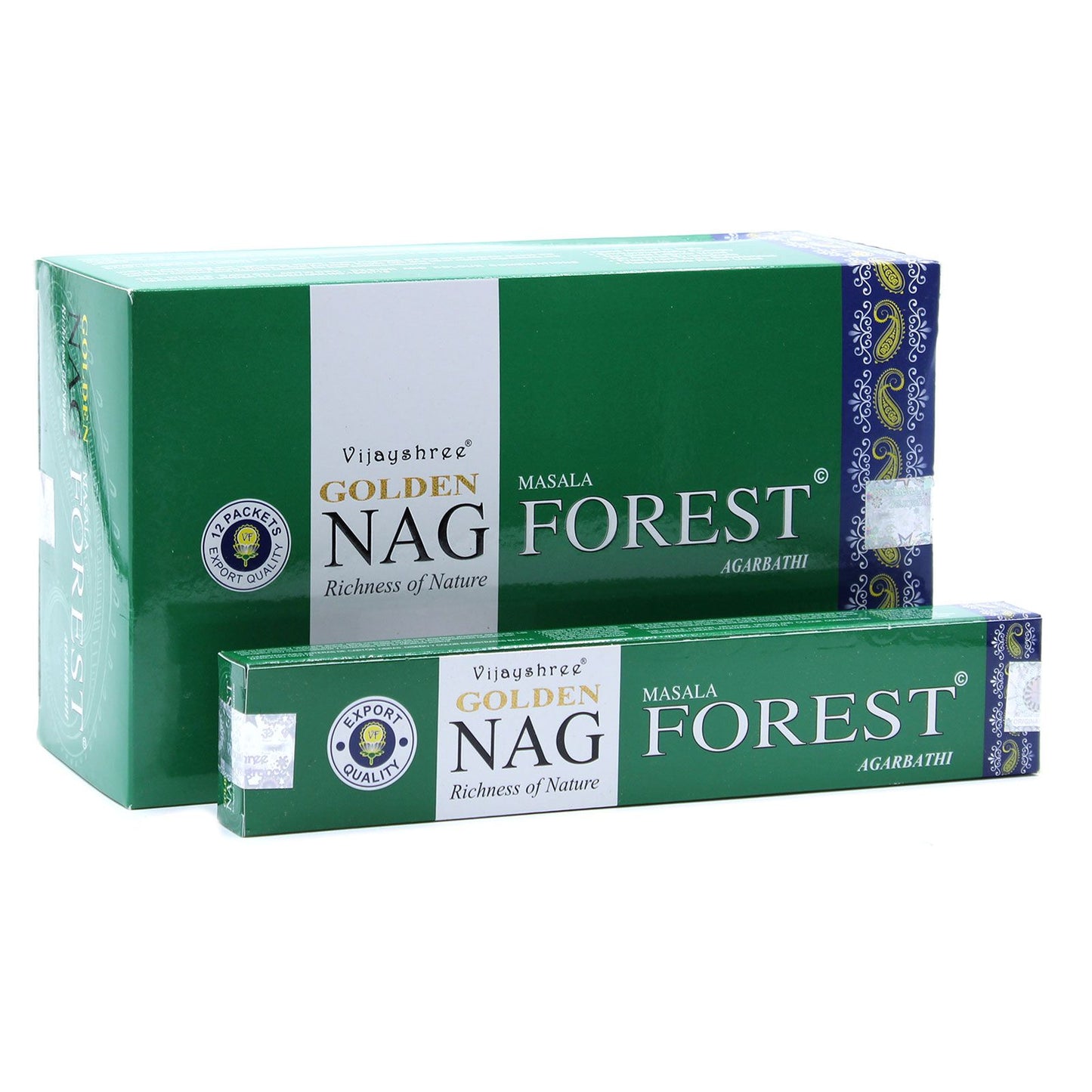 Vijayshree Incense - Golden Nag - Forest - Pack of 15 Sticks