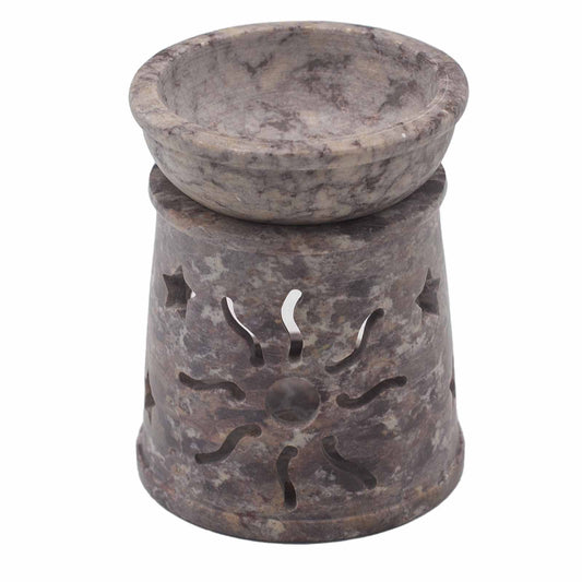 Oil Burner - Soap Stone -  Sun & Stars Design