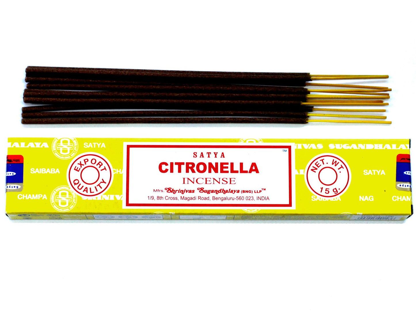 Satya Incense - Citronella - Pack of 15 Sticks
