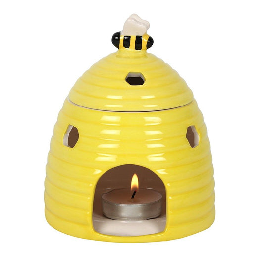 Oil Burner - Ceramic - Yellow Beehive