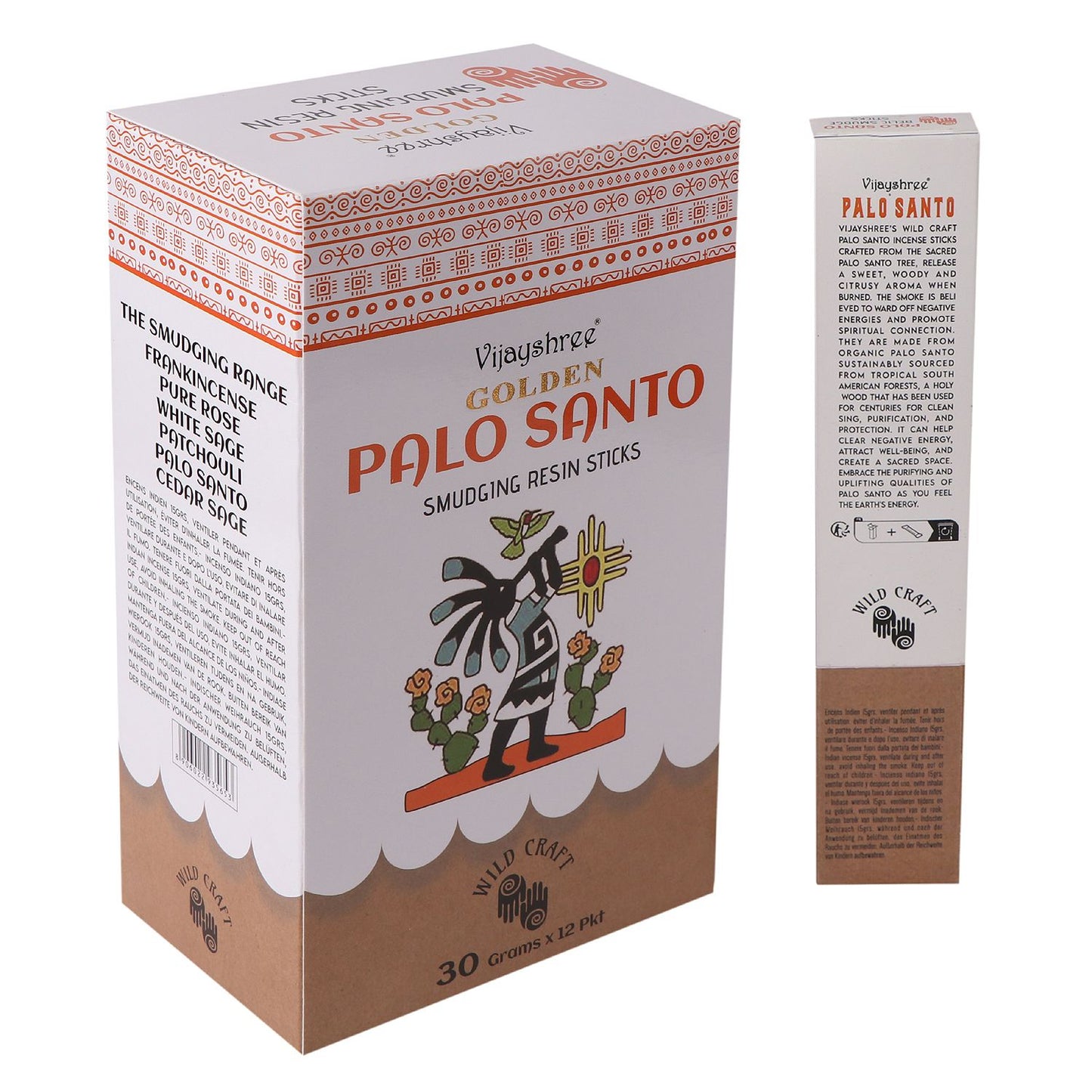 Vijayshree - Golden Palo Santo Smudging Resin Sticks - Pack of 6 Sticks