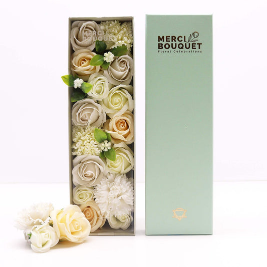 Merci Bouquet - Soap Flowers Gift Box - Wedding Blessings -  Ivory