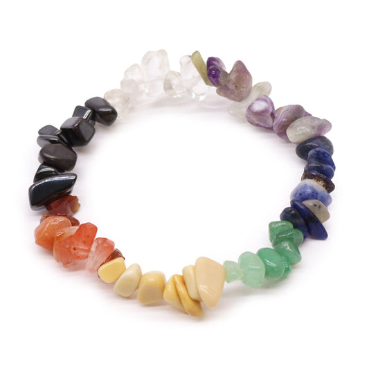 Gemstone Chip Bracelet - Seven Chakra Stones