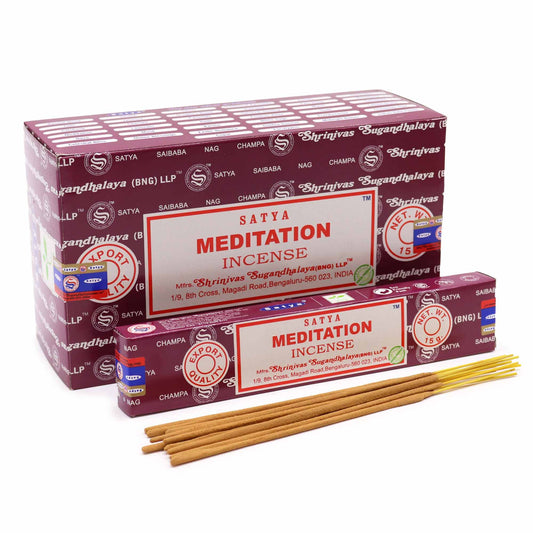 Satya Incense - Meditation - Pack of 15 Sticks