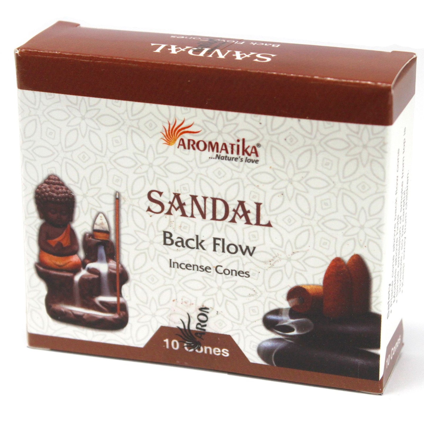 Aromatika - Backflow Incense Cones - Sandalwood - Pack 10