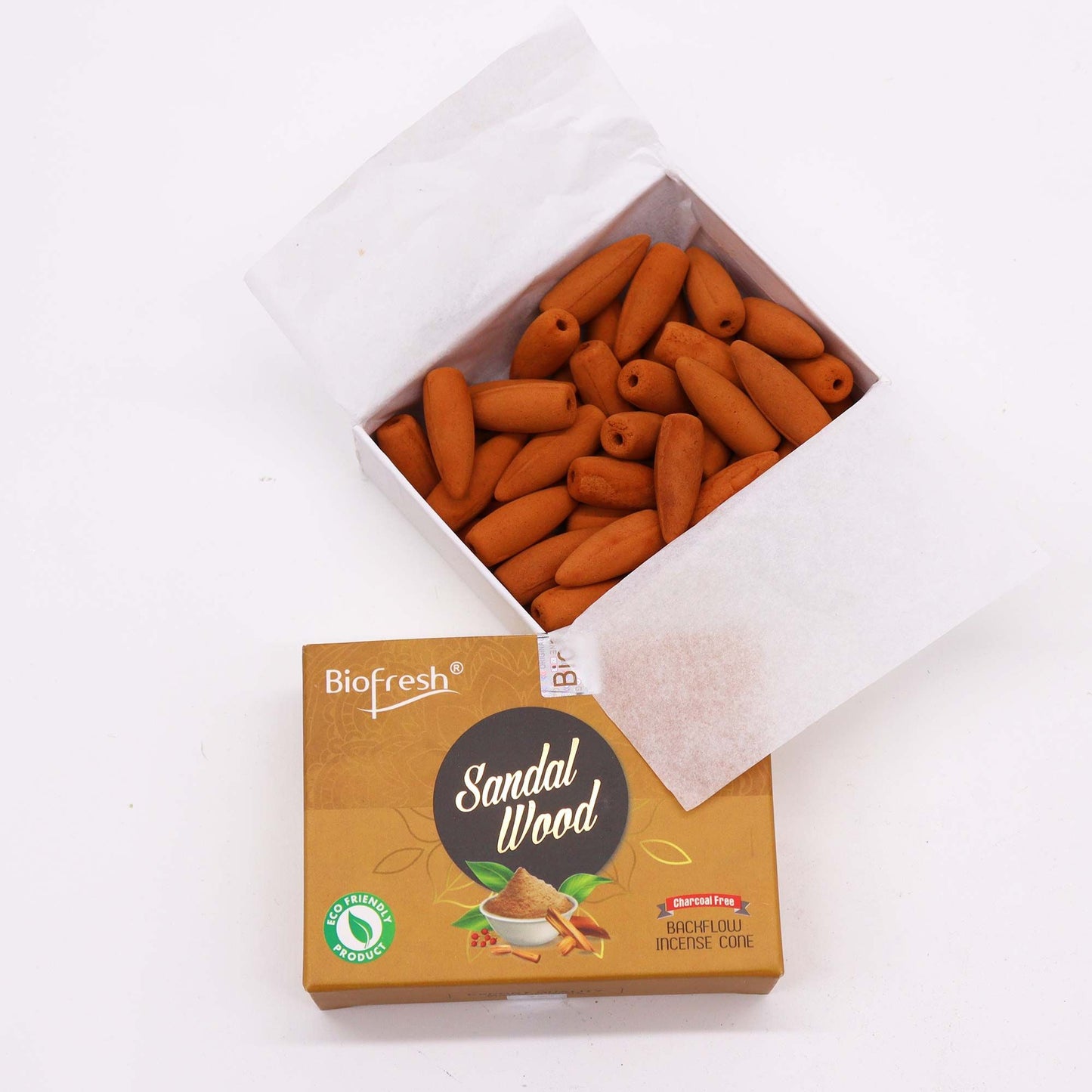 Biofresh - Backflow Incense Cones - Sandalwood - Pack of 40