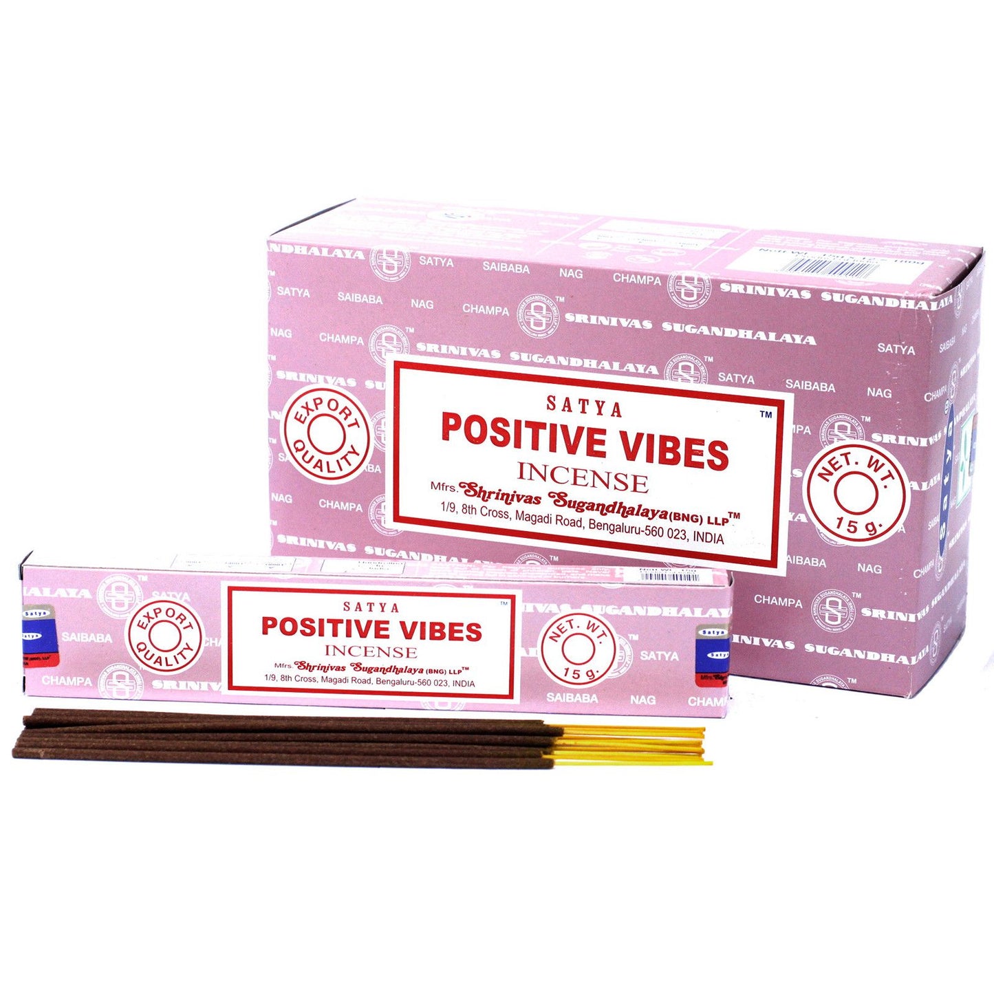 Satya Incense - Positive Vibes - Pack of 15 Sticks