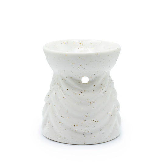 Oil Burner - Ceramic - Geometric - Ivory