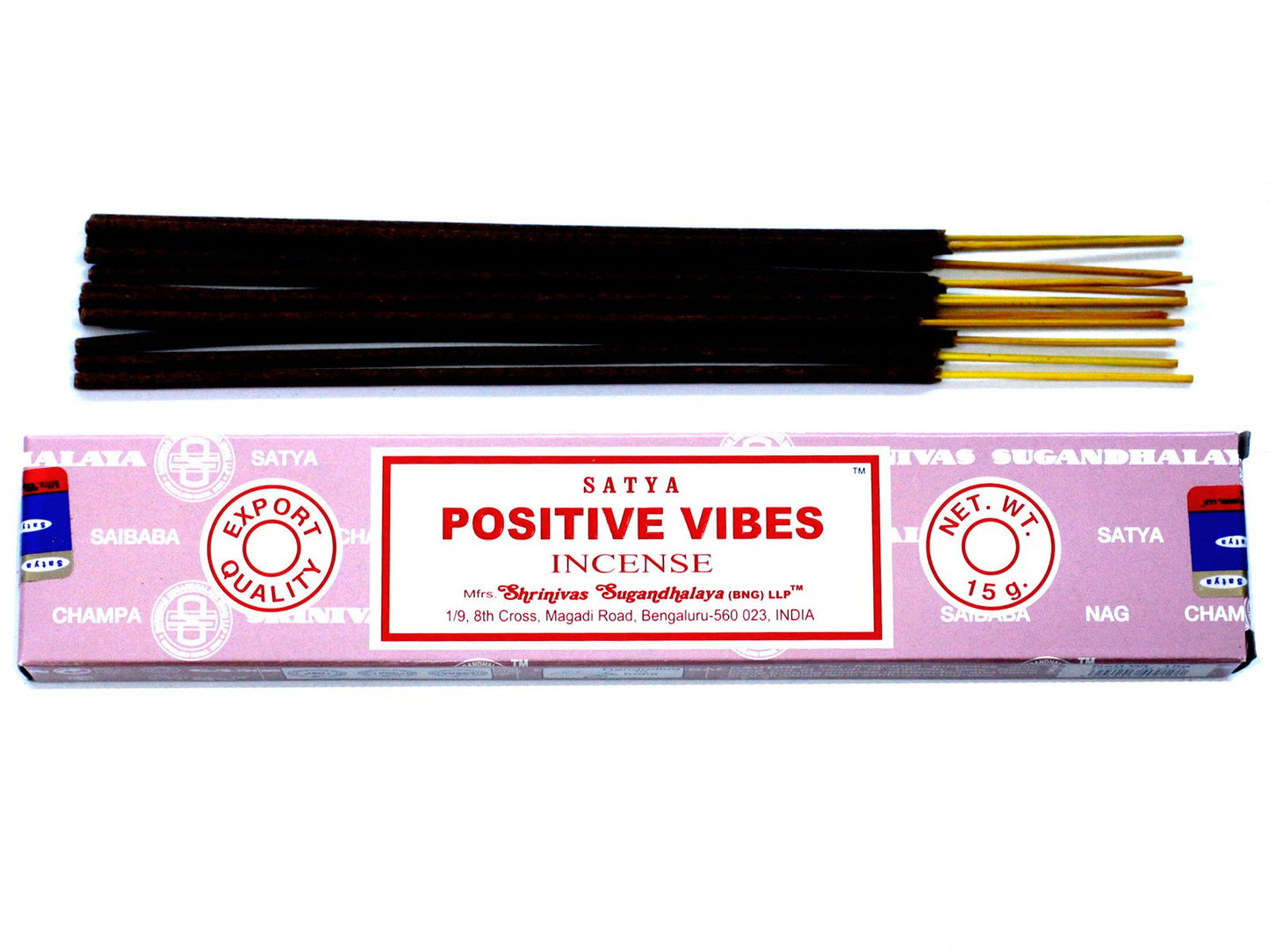 Satya Incense - Positive Vibes - Pack of 15 Sticks