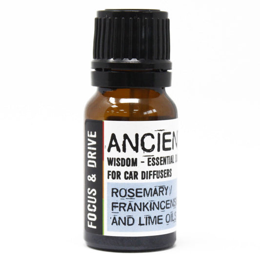 Car Fragrance Diffuser - Essential Oil - 10ml Bottle - Focus and Drive
