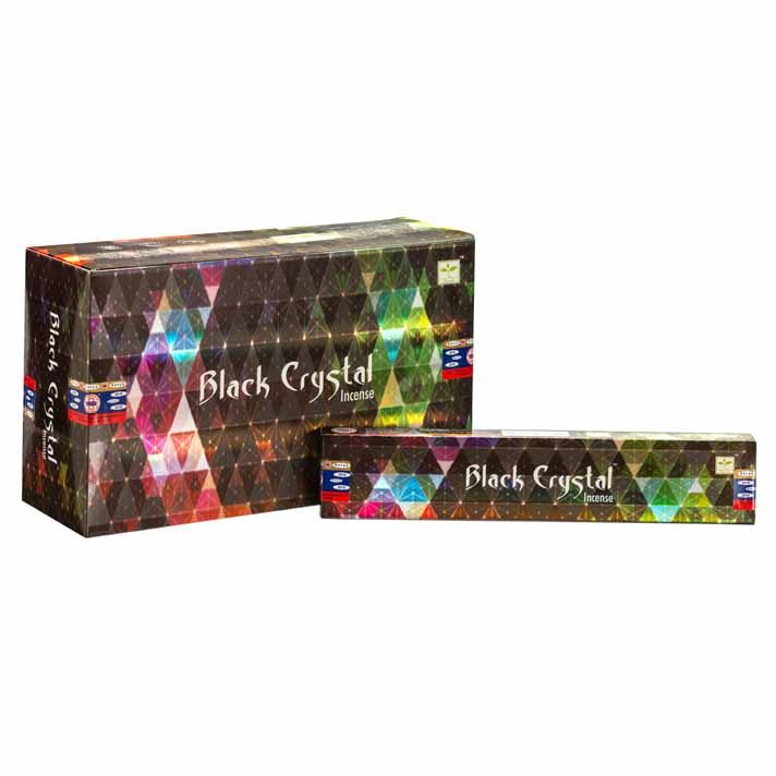 Satya Incense - Black Crystal - Pack of 15 Sticks
