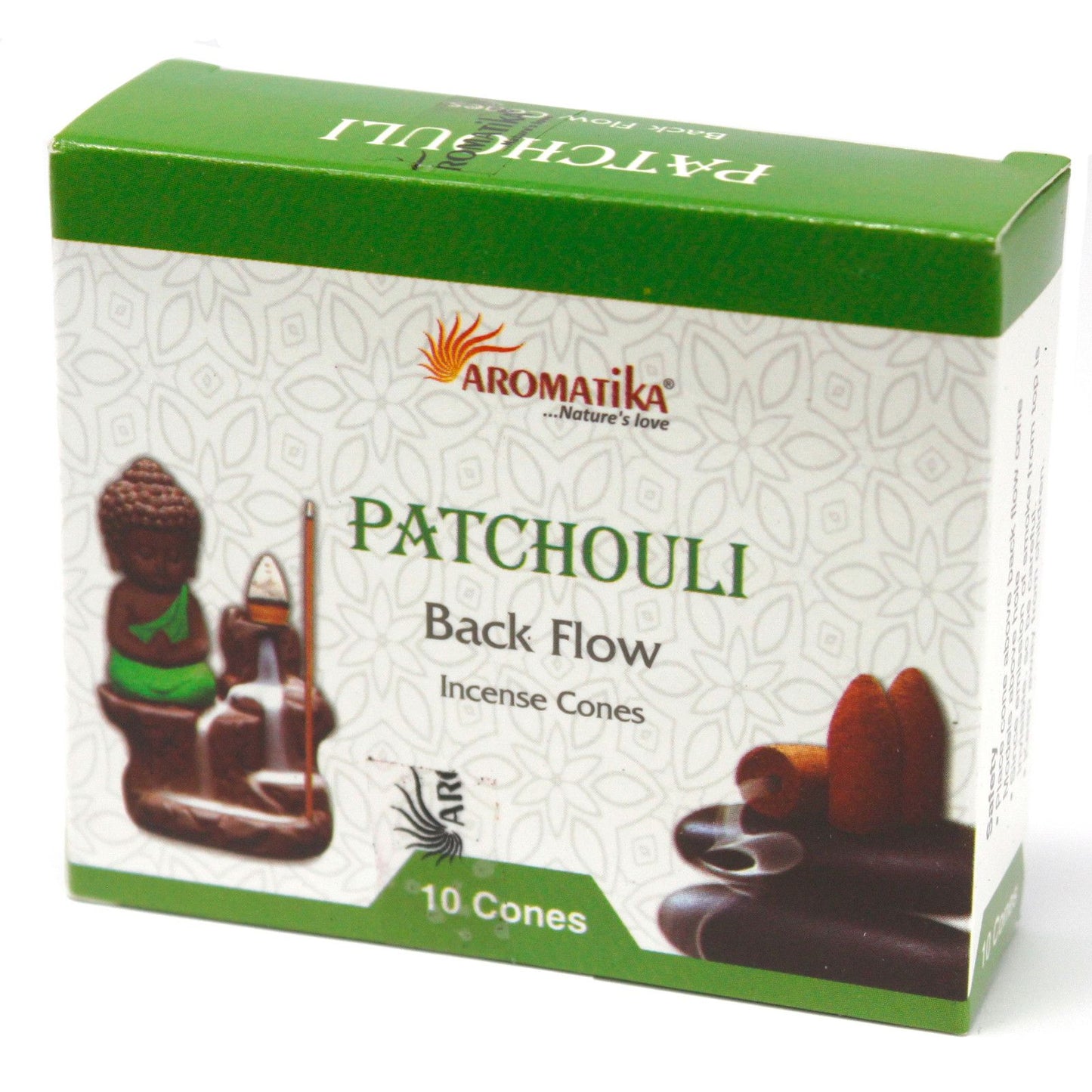Aromatika - Backflow Incense Cones - Patchouli - Pack 10