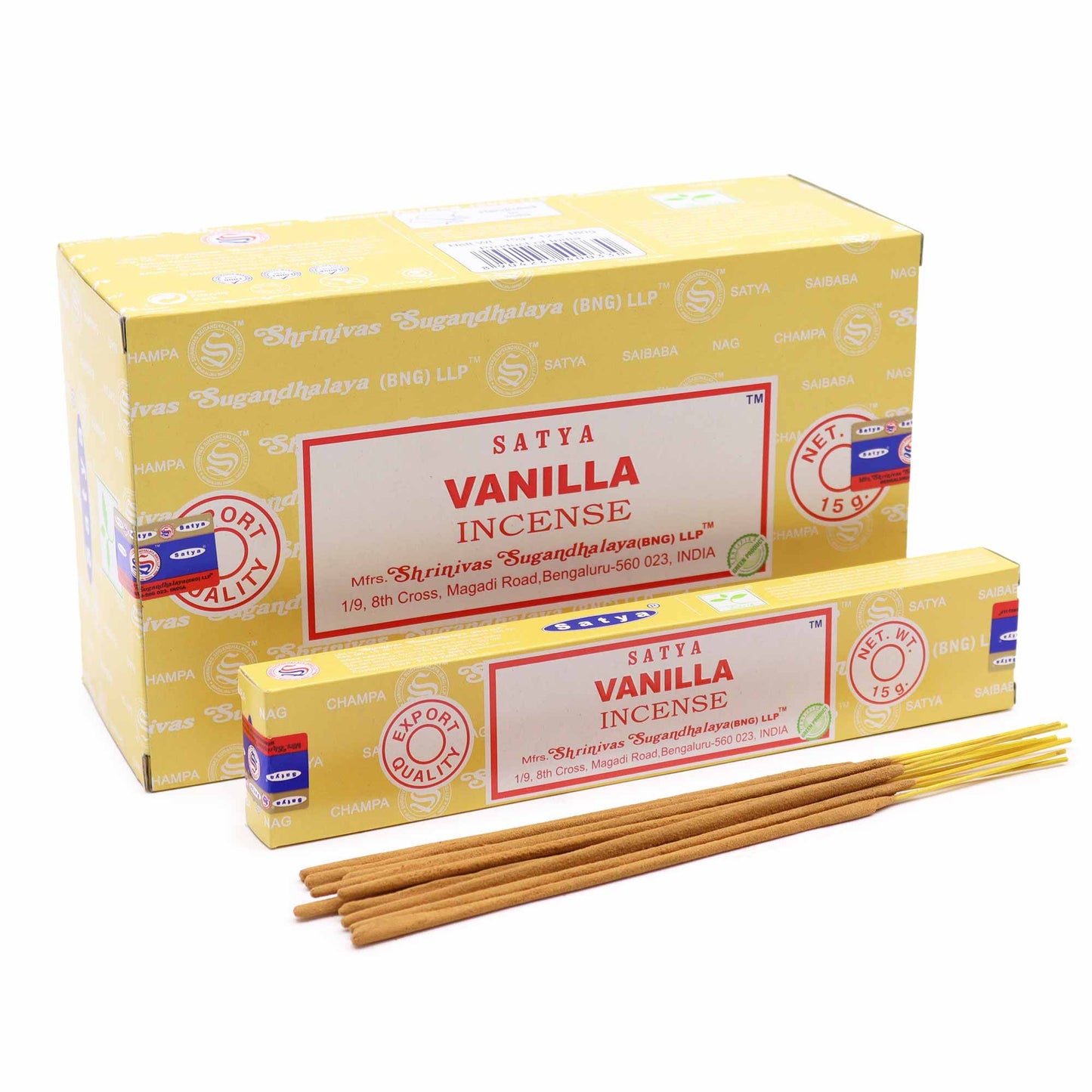 Satya Incense - Vanilla - Pack of 15 Sticks