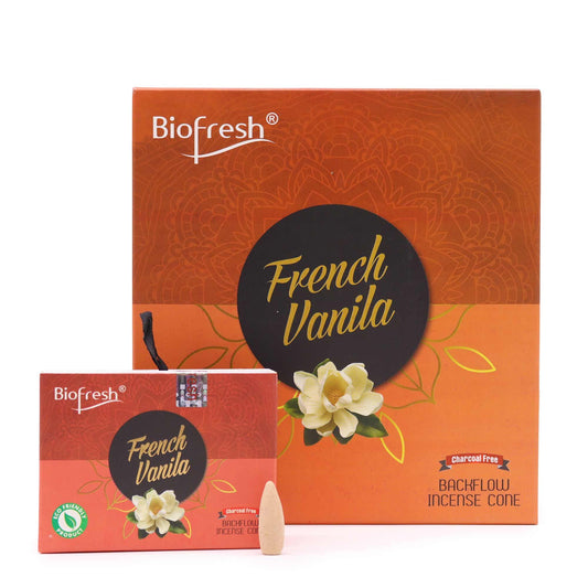 Biofresh - Backflow Incense Cones - French Vanilla - Pack of 40