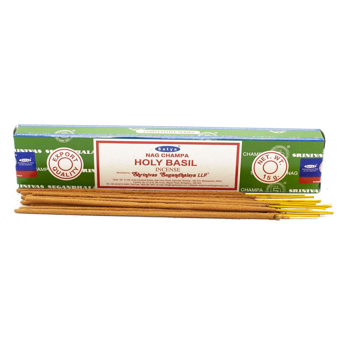Satya Incense - Holy Basil - Pack of 15 Sticks