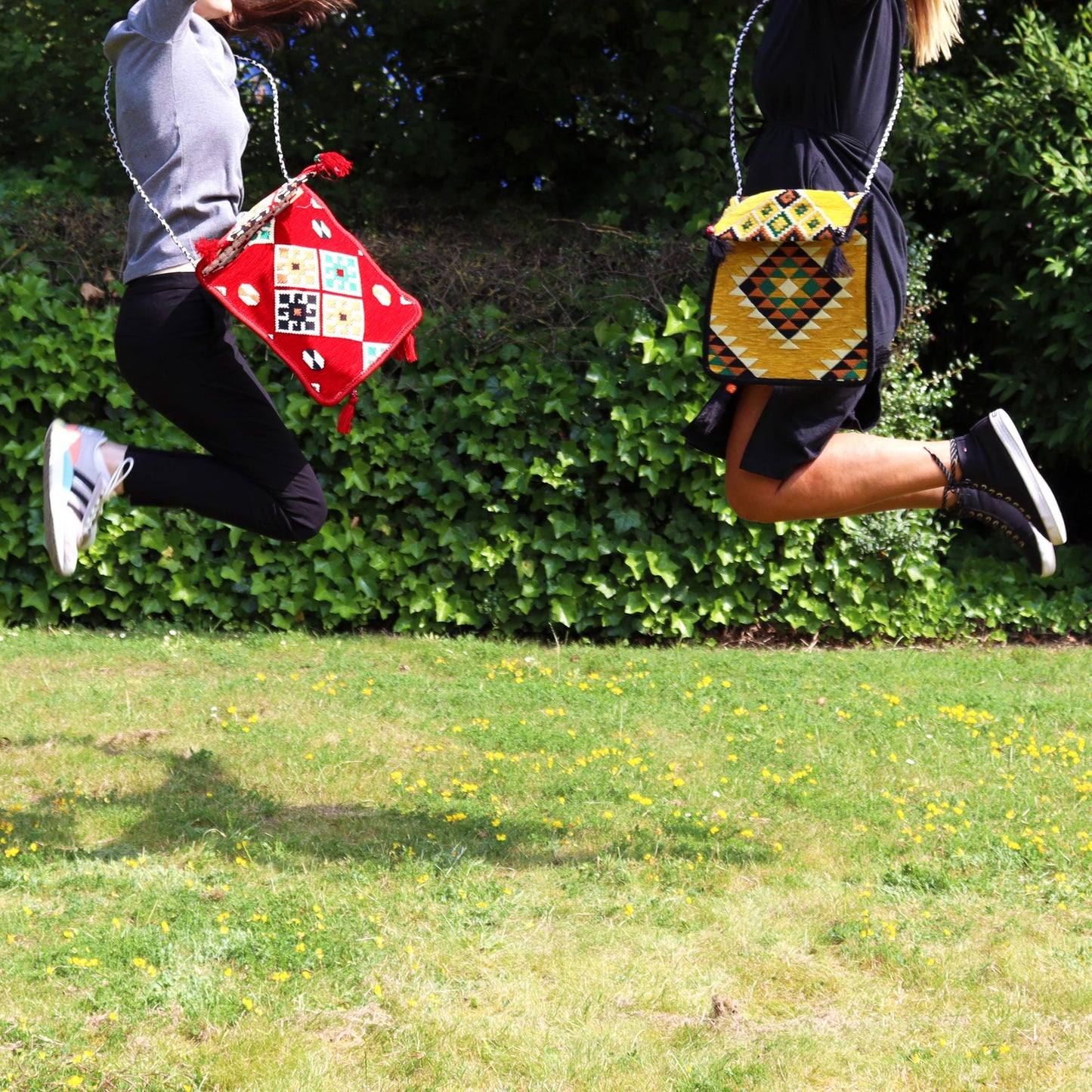 Kilim Messenger Festival Bag - Red
