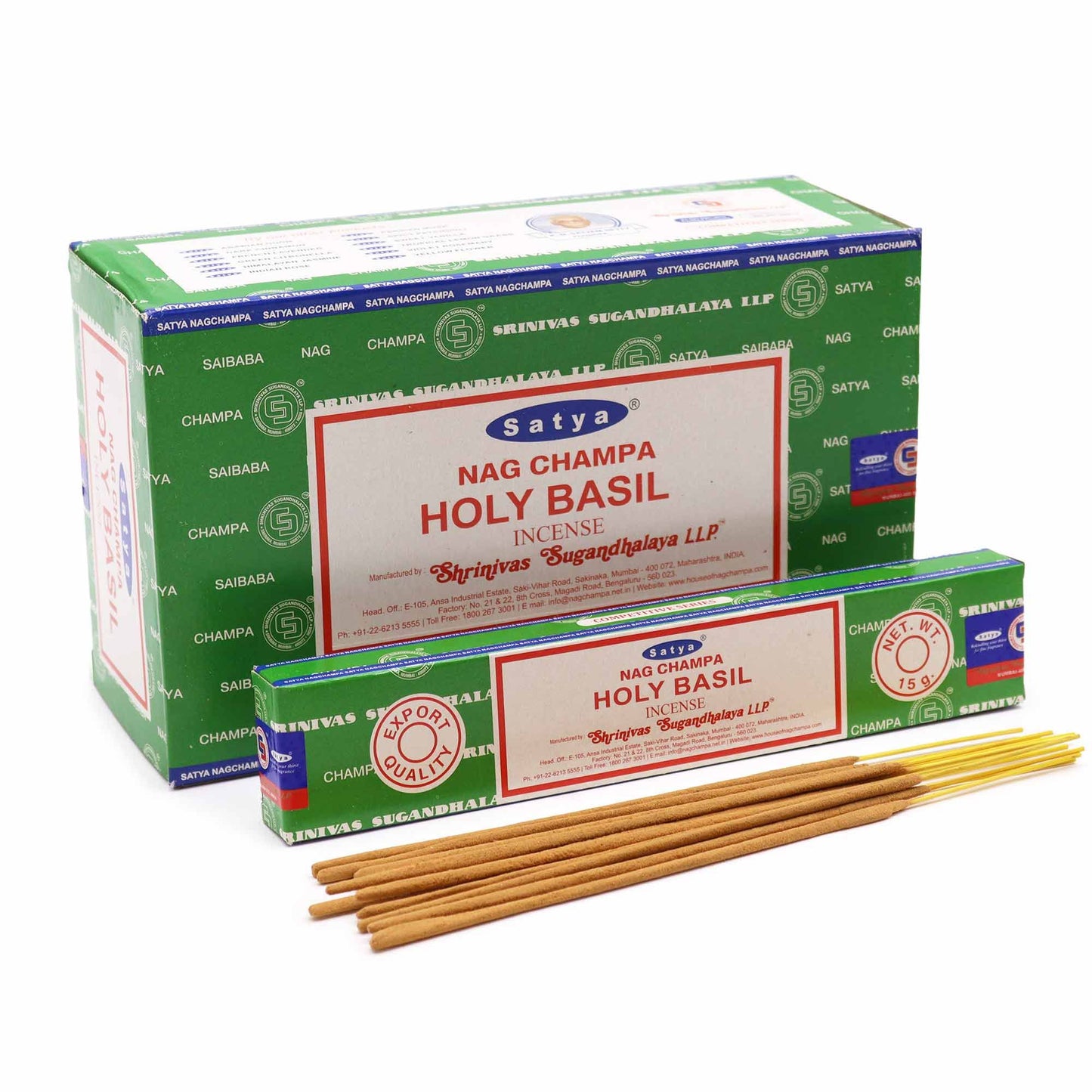 Satya Incense - Holy Basil - Pack of 15 Sticks