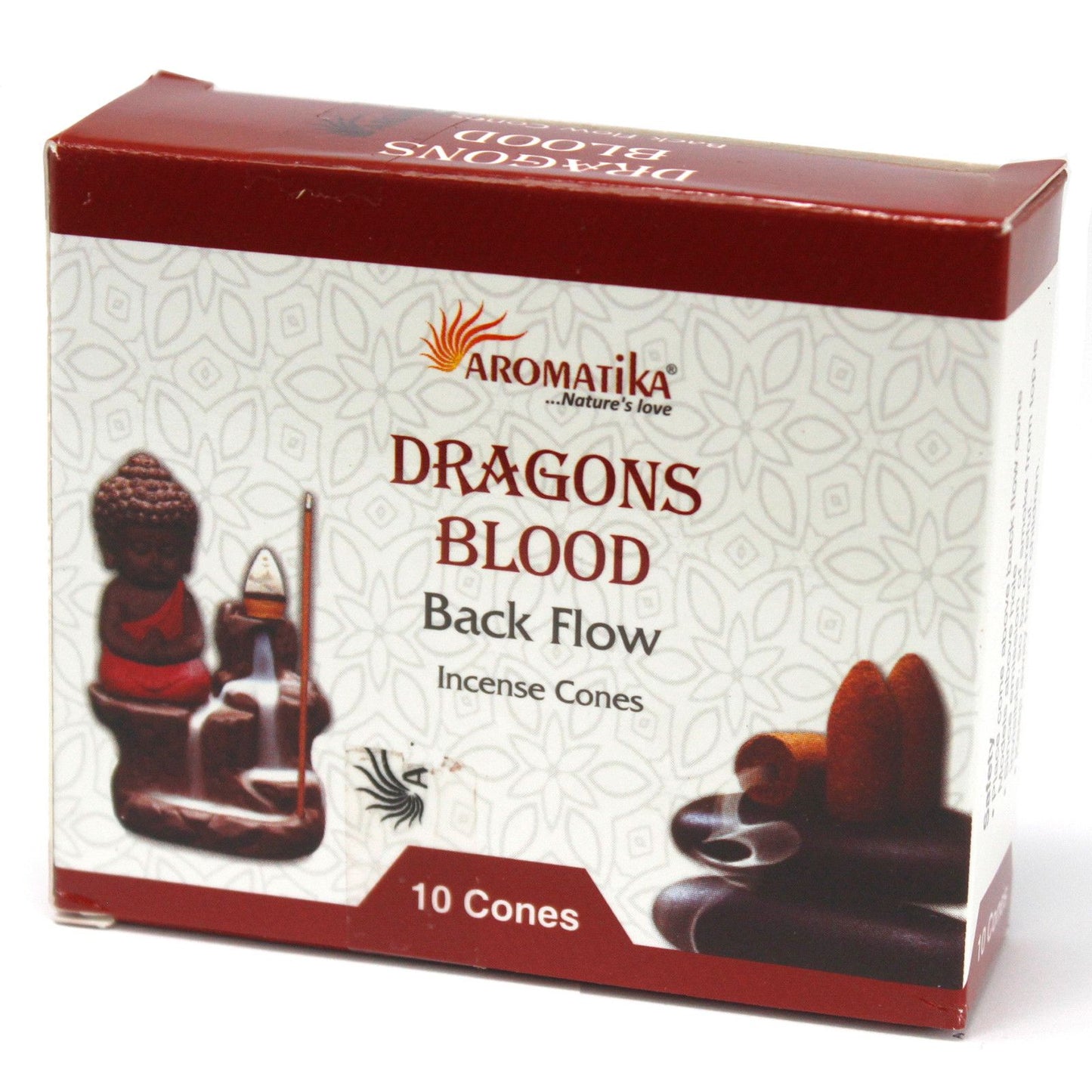 Aromatika - Backflow Incense Cones - Dragons Blood - Pack 10